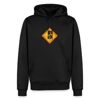 Vegan Meat - Men’s Premium Organic Hoodie - black - Front - Nico (187cm)