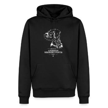 German Wirehaired Pointer Dad Dogs Dog Wilsigns - Men’s Premium Organic Hoodie - black - Front - Nico (187cm)