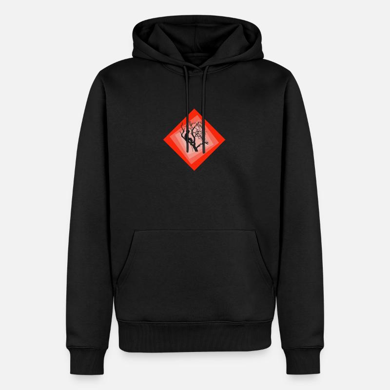 Klettern Kletteraffe Baumklettern - Männer Premium Bio Hoodie - Schwarz