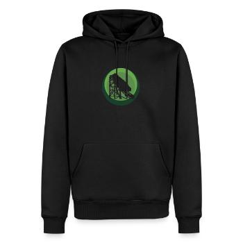 Grande roue de carnaval Lukas - Sweat à capuche Premium bio Homme - noir - Devant - Nico (187cm)