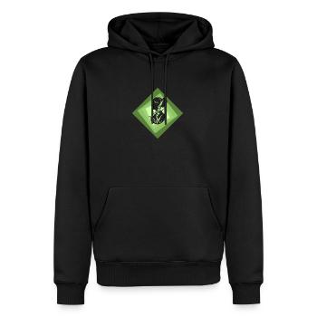 Vegan Pflanzlich Bio - Männer Premium Bio Hoodie - Schwarz - Vorne - Nico (187cm)
