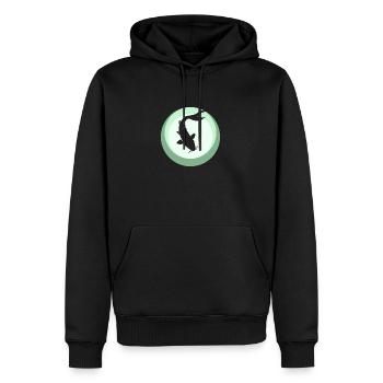 Koi Fisch Fischer - Männer Premium Bio Hoodie - Schwarz - Vorne - Nico (187cm)