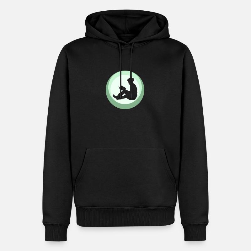 Leseratte Writing Buch - Männer Premium Bio Hoodie - Schwarz