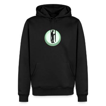 Bookworm Education Novel - Men’s Premium Organic Hoodie - black - Front - Nico (187cm)