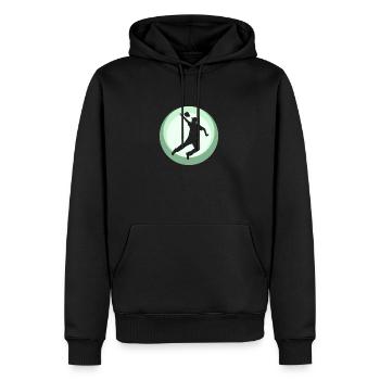 Cornhole Turnier Säckchen - Männer Premium Bio Hoodie - Schwarz - Vorne - Nico (187cm)