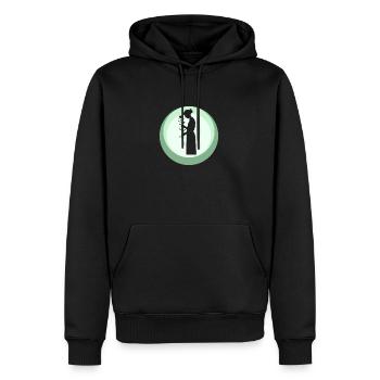 Jardin de Fleuristerie - Sweat à capuche Premium bio Homme - noir - Devant - Nico (187cm)