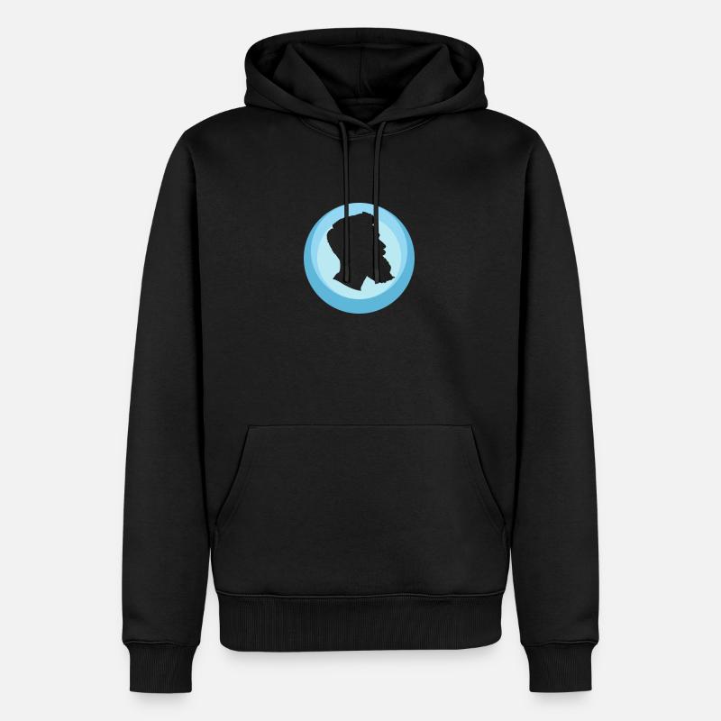Bart Gesichtsbehaarung - Männer Premium Bio Hoodie - Schwarz