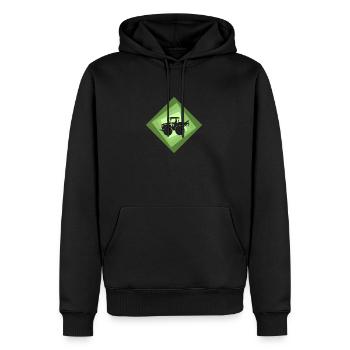 Maehdrescher Bauer Ranch - Männer Premium Bio Hoodie - Schwarz - Vorne - Nico (187cm)