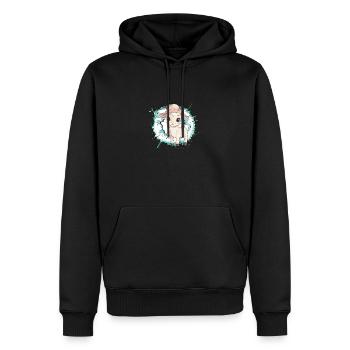 Chèvre Capricorne - Sweat à capuche Premium bio Homme - noir - Devant - Nico (187cm)