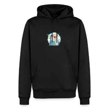 Perruche Perroquet Oiseau - Sweat à capuche Premium bio Homme - noir - Devant - Nico (187cm)