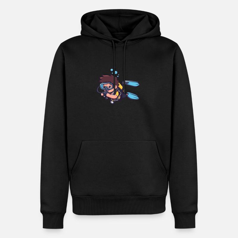 Plongeur Plongée sous-marine - Sweat à capuche Premium bio Homme - noir