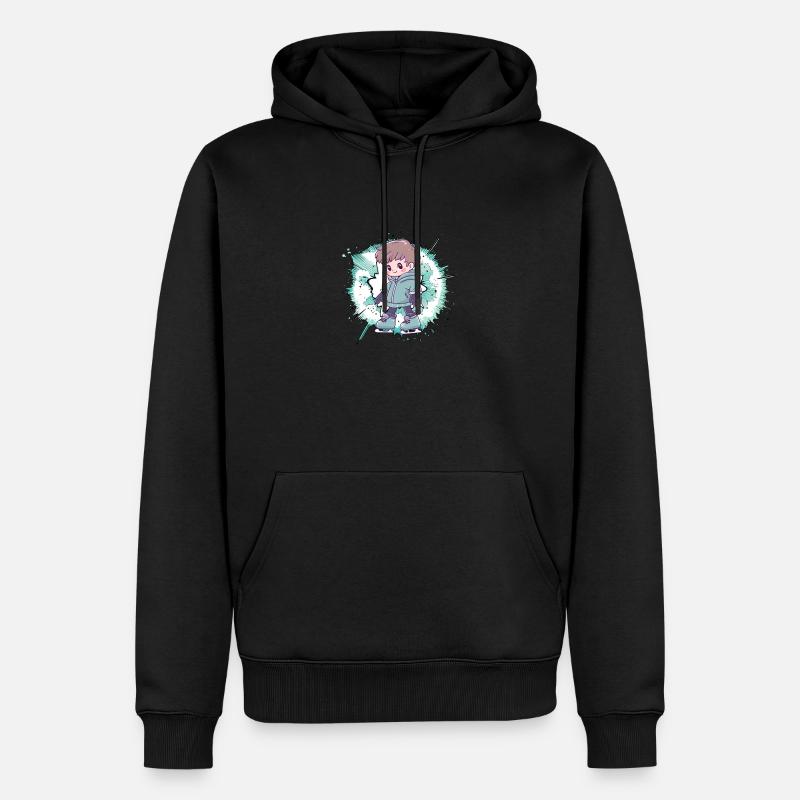 Eislauf Iceskating Eislaufschuhe - Männer Premium Bio Hoodie - Schwarz