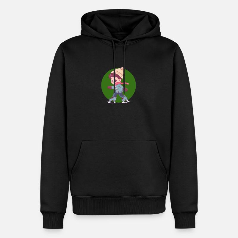 Eislauf Eislaufen Eisläufer - Männer Premium Bio Hoodie - Schwarz