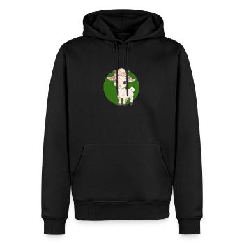 Chèvre Chèvre Taureau de chèvre - Sweat à capuche Premium bio Homme - noir - Devant - Nico (187cm)