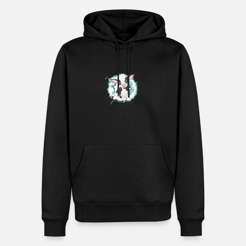Vache Vaches Fermier - Sweat à capuche Premium bio Homme - noir