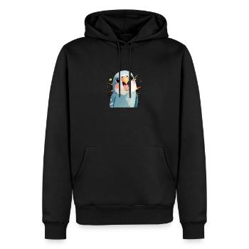 Budgie Sparrow - Men’s Premium Organic Hoodie - black - Front - Nico (187cm)