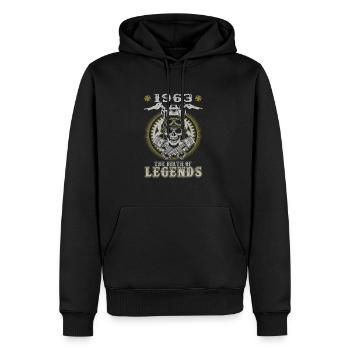 1963 Die Geburt der Legenden - Männer Premium Bio Hoodie - Schwarz - Vorne - Nico (187cm)