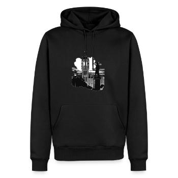 Big Ben - Männer Premium Bio Hoodie - Schwarz - Vorne - Nico (187cm)