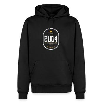 Hergestellt in 2004 Limited Edition Vintage - Männer Premium Bio Hoodie - Schwarz - Vorne - Nico (187cm)