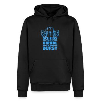 Lustiges Dirndl Kostüm Shirt Durst 1 - Männer Premium Bio Hoodie - Schwarz - Vorne - Nico (187cm)