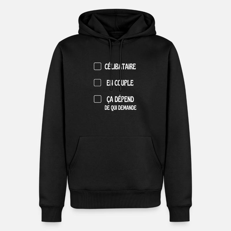 ça dépend - Sweat à capuche Premium bio Homme - noir