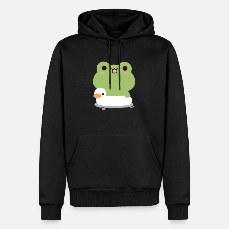 Grenouille nageant - Sweat à capuche Premium bio Homme - noir
