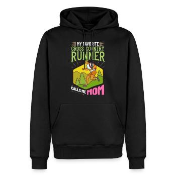 Cross Country Running Crosslauf Geländelauf Laufen - Sweat à capuche Premium bio Homme - noir - Devant - Nico (187cm)