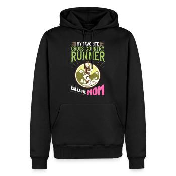 Cross Country Running Crosslauf Geländelauf Laufen - Sweat à capuche Premium bio Homme - noir - Devant - Nico (187cm)