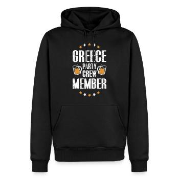Greece Party Crew - Men’s Premium Organic Hoodie - black - Front - Nico (187cm)