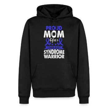 Mère du syndrome d’Angelman - Sweat à capuche Premium bio Homme - noir - Devant - Nico (187cm)