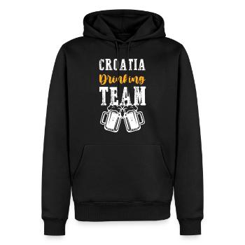 Croatia Drinking Team - Men’s Premium Organic Hoodie - black - Front - Nico (187cm)