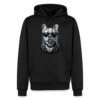 French Bulldog Dog Dog Lover Design - Sweat à capuche Premium bio Homme - noir - Devant - Nico (187cm)