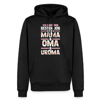 Mutter Mama Oma Uroma - Männer Premium Bio Hoodie - Schwarz - Vorne - Nico (187cm)