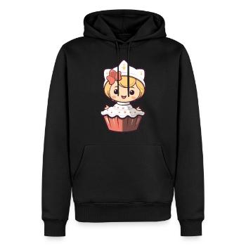 Pâtisserie Fée Fée Pâtisserie Gâteau - Sweat à capuche Premium bio Homme - noir - Devant - Nico (187cm)