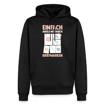 Philatelie Briefmarkensammlung Briefmarkensammler - Männer Premium Bio Hoodie - Schwarz - Vorne - Nico (187cm)