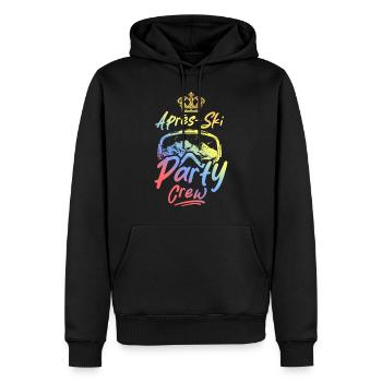 Après-ski Party Crew Coloré - Sweat à capuche Premium bio Homme - noir - Devant - Nico (187cm)