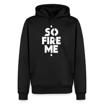 So Fire Me 9 - Männer Premium Bio Hoodie - Schwarz - Vorne - Nico (187cm)