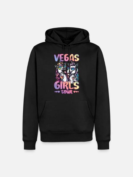 Girls Tour Las Vegas Einhorn Party - Männer Premium Bio Hoodie - Schwarz