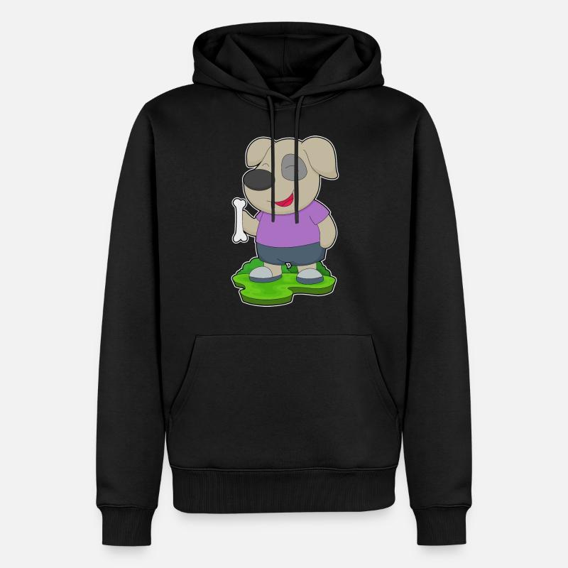 Os de chien - Sweat à capuche Premium bio Homme - noir