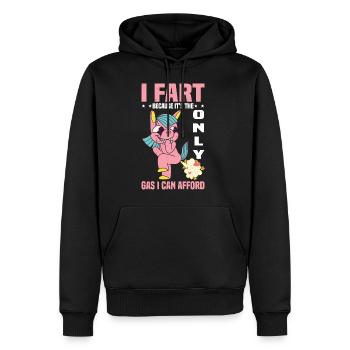 I Fart Because It's The Only Gas I Can Afford 2 - Männer Premium Bio Hoodie - Schwarz - Vorne - Nico (187cm)