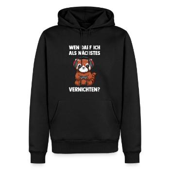 Gaming Kleiner Panda am Vernichten - Computer - Männer Premium Bio Hoodie - Schwarz - Vorne - Nico (187cm)