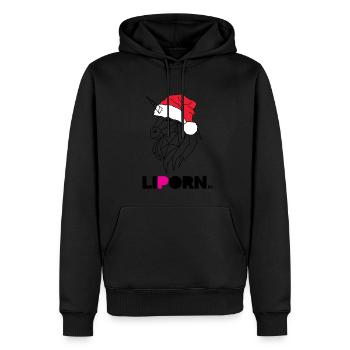 Liporn head de noel By RF - Men’s Premium Organic Hoodie - black - Front - Nico (187cm)