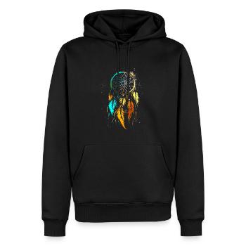 Traumfänger Free Spirit Boho Freizeit Design - Männer Premium Bio Hoodie - Schwarz - Vorne - Nico (187cm)