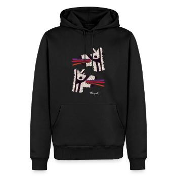 Dreizüngige Hunde - Männer Premium Bio Hoodie - Schwarz - Vorne - Nico (187cm)