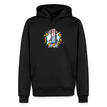 Patinage sur glace Patinage sur glace - Sweat à capuche Premium bio Homme - noir - Devant - Nico (187cm)