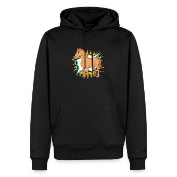 Horses Rider Horse Head - Men’s Premium Organic Hoodie - black - Front - Nico (187cm)
