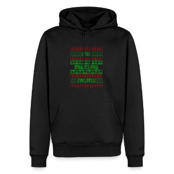 Vilain Noël Joyeux Noël cadeau de Noël - Sweat à capuche Premium bio Homme - noir - Devant - Nico (187cm)