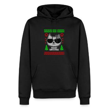 Ugly Cat Christmas Christmas Xmas Gift - Men’s Premium Organic Hoodie - black - Front - Nico (187cm)