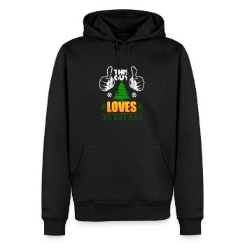 Weihnachten Guy Love Christmas Xmas Geschenk - Männer Premium Bio Hoodie - Schwarz - Vorne - Nico (187cm)