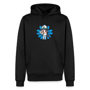 Baseball Baseball Players - Men’s Premium Organic Hoodie - black - Front - Nico (187cm)